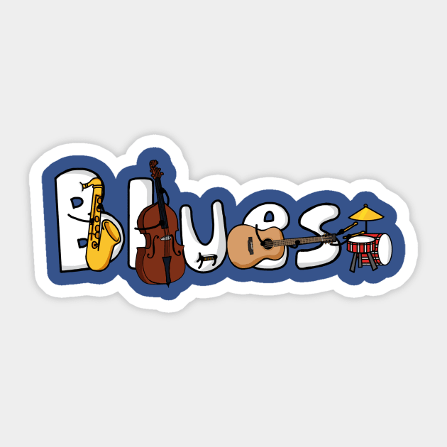 The Blues Sticker by Holkers